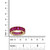 Red Cubic Zirconia Eternity Band in 14k Yellow Gold Plated Plated Sterling Silver