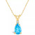 Blue Topaz (1-3/8 ct. t.w.) and Diamond Accent Pendant Necklace in 14K Yellow Gold or 14K White Gold