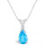 Blue Topaz (1-3/8 ct. t.w.) and Diamond Accent Pendant Necklace in 14K Yellow Gold or 14K White Gold