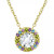 Cubic Zirconia Multicolor Halo Pendant Necklace 16" + 2" extender, Created for Macy's