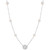 Cultured Freshwater Pearl (5 - 6-1/2mm) & Lab-Created White Sapphire (1/20 ct. t.w.) Flower 18" Pendant Necklace in Sterling Silver
