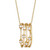 Diamond 1/4 ct. t.w. Multi Row Pendant Necklace in 14K Gold over Sterling Silver