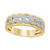 Men's Diamond Chain Link Style Band (1/5 ct. t.w.) in Sterling Silver & 14k Gold-Plate