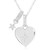 Children's Diamond Accent Heart Necklace in Sterling Silver