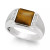Men's Tiger's Eye and Diamond Accent Ring in Sterling Silver