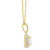 Created Opal (3/4 ct. t.w.) and Created White Sapphire (1/6 ct. t.w.) Pendant Necklace in 10k Yellow Gold
