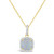 Created Opal (3/4 ct. t.w.) and Created White Sapphire (1/6 ct. t.w.) Pendant Necklace in 10k Yellow Gold