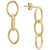 Polished Triple Oval Link Drop Earrings in 10k Gold