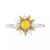 Cubic Zirconia & Hand-Painted Enamel Sun Ring