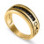 Men's Black Sapphire Engraved Dad Ring in Sterling Silver (3/4 ct. t.w.) or 14k Gold Over Silver