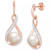 Cultured Freshwater Pearl (7mm) and Diamond (1/10 ct. t.w.) Drop Earrings in 14K Gold