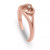 Cubic Zirconia Heart 18K Rose Gold and Gold Over Silver, Sterling Silver Toe Ring