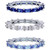 3-Pc. Set Cubic Zirconia & Lab-Created Spinel Stacking Rings (12 ct. t.w.) in Sterling Silver