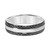 Men's Carved Two-Tone Wedding Band in Sterling Silver & Black Rhodium-Plate