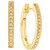 Diamond Small Migrain Hoop Earrings (1/10 ct. t.w.) in 10k Gold, 0.75"