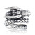 Men's Dragon Coil Ring in Stainless Steel