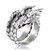 Men's Dragon Coil Ring in Stainless Steel