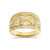 Cubic Zirconia Pave Designed Ring