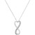 Diamond Infinity Heart 18" Pendant Necklace in Sterling Silver (1/10 ct. t.w.)