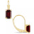 Gemstone Leverback Earrings in 10K Yellow Gold