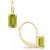 Gemstone Leverback Earrings in 10K Yellow Gold