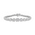 Diamond Cluster Fancy Link Tennis Bracelet (2-1/2 ct. t.w.) in 10k White Gold