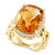 EFFY® Citrine (12-1/3 ct. t.w.) & Diamond (1/4 ct. t.w.) Ring in 14k Yellow Gold