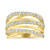 Diamond Multirow Crossover Statement Ring (1/10 ct. t.w.)