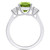 Peridot (2-3/8 ct. t.w.) and Diamond (1/3 ct. t.w.) Ring in 14K White Gold