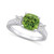 Peridot (2-3/8 ct. t.w.) and Diamond (1/3 ct. t.w.) Ring in 14K White Gold
