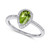Peridot (5/8 ct. t.w.) & Diamond (1/8 ct. t.w.) Ring in 14k White Gold