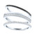 3-Pc. Set White Diamond (1/5 ct. t.w.) & Black Diamond (1/20 ct. t.w.) Stack Rings in Sterling Silver