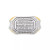 Men's Diamond Pavé Cluster Ring (1/5 ct. t.w.) in Sterling Silver & 18k Gold-Plate