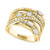 EFFY® Diamond Multi-Shape Multirow Crossover Ring (1 ct. t.w.) in 14k Gold