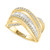 EFFY® Diamond Baguette & Round Multirow Crossover Ring (5/8 ct. t.w.) in 14k Gold