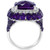 EFFY® Amethyst (12 ct. t.w.) & White Topaz (5/8 ct. t.w.) Statement Ring in Sterling Silver