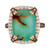 Crème Brûlée® Aquaprase Candy & Diamond (5/8 ct. t.w.) Statement Ring in 14k Rose Gold