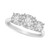 Diamond Triple Halo Promise Ring (1/3 ct. t.w.) in Sterling Silver