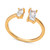 Cubic Zirconia Duo Cuff Ring in 18k Gold-Plated Sterling Silver, Created for Macy's