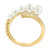 EFFY® Cultured Freshwater Pearl (2-1/2 - 4-1/2mm) & Diamond (1/10 ct. t.w.) Bypass Ring in 14k Gold