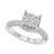 Diamond Princess Quad Cluster Engagement Ring (1-5/8 ct. t.w.) in 14k White Gold
