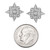 Diamond Cluster Stud Earrings (1/10 ct. t.w.) in Sterling Silver, Created for Macy's