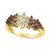 Chocolate Ombré Diamond Cluster Ring (1 ct. t.w.) in 14k Rose Gold, White Gold or Yellow Gold