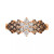 Chocolate Ombré Diamond Cluster Ring (1 ct. t.w.) in 14k Rose Gold, White Gold or Yellow Gold