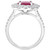 EFFY® Ruby (2-5/8 ct. t.w.) & Diamond (1 ct. t.w.) Halo Ring in 14k White Gold