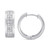Men's Diamond Small Huggie Hoop Earrings (1/20 ct. t.w.) in Sterling Silver, 0.62"