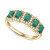 Ruby (1-3/4 ct. t.w.) & Diamond (1/4 ct. t.w.) Five Stone Halo Ring in 14k Gold (Also in Emerald & Sapphire)