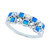 Lab-Created Blue Opal Inlay Ring in Sterling Silver