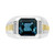 EFFY® Men's London Blue Topaz (5-5/8 ct. t.w.) & Diamond (1/10 ct. t.w.) Ring in Sterling Silver & 18k Gold-Plate