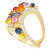 Multi-Gemstone (2-1/6 ct. t.w.) & Diamond (1/3 ct. t.w.) Cluster Statement Ring in 14k Gold